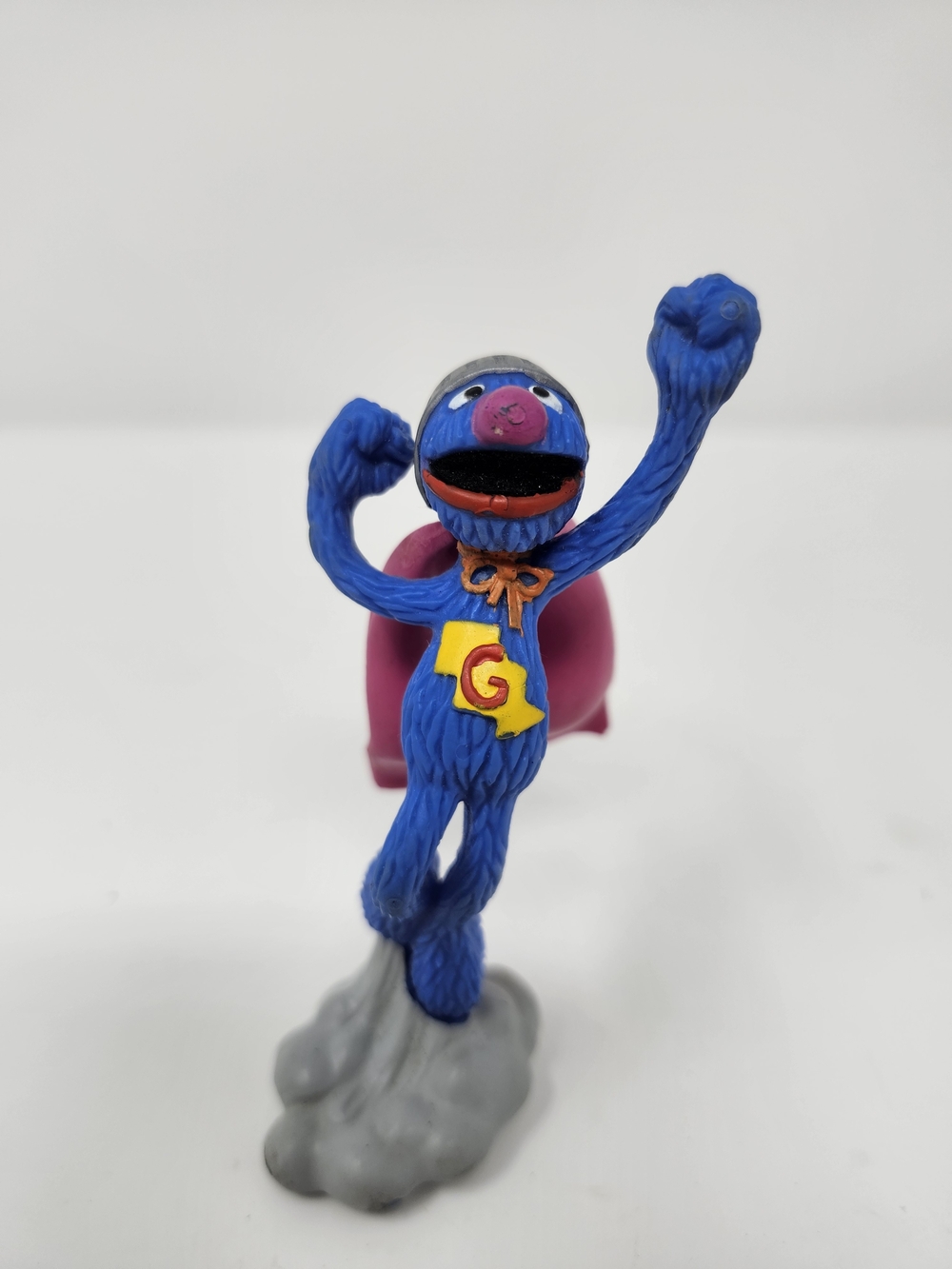Vintage Muppets Superhero Grover Figure PVC Toy